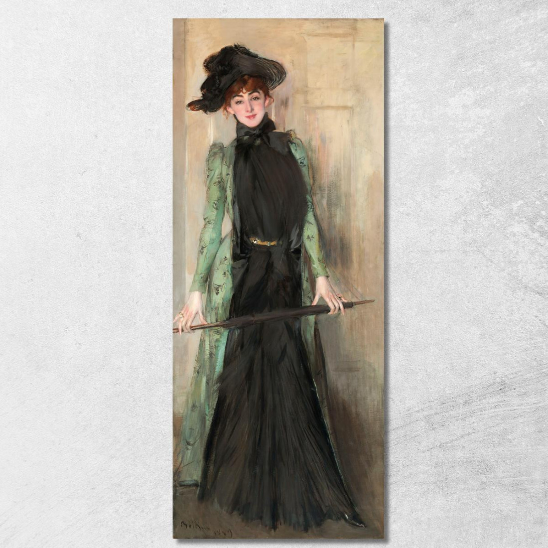 Ritratto Di Signora Roger-Jourdain Giovanni Boldini gbd66 quadro stampato su tela