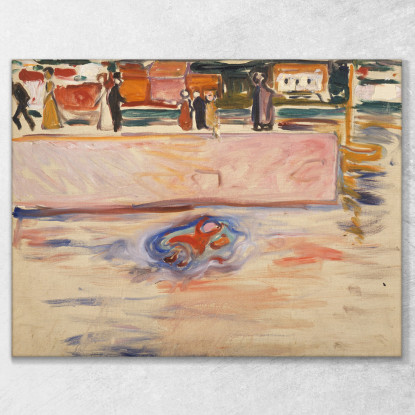 Il Bambino Che Annega Edvard Munch em318 quadro stampato su tela