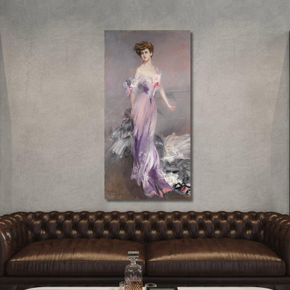 Ritratto Della Signora Howard-Johnston Giovanni Boldini gbd69 quadro stampato su tela