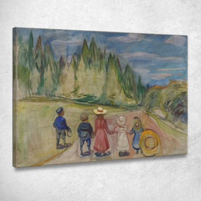 Il Bosco Delle Fiabe Edvard Munch em319 quadro stampato su tela