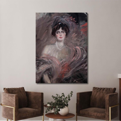 Ritratto Di Mademoiselle Emilienne Le Roy Giovanni Boldini gbd78 quadro stampato su tela