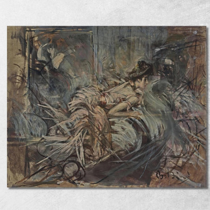 Il Modello Dell'Artista Giovanni Boldini gbd82 quadro stampato su tela