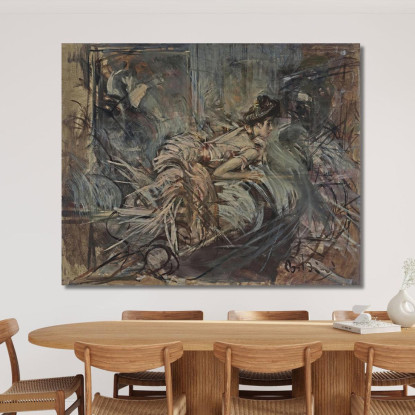 Il Modello Dell'Artista Giovanni Boldini gbd82 quadro stampato su tela