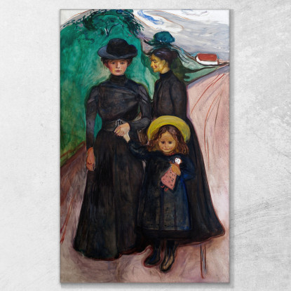 La Famiglia La Famiglia Del Libro Edvard Munch em320 quadro stampato su tela