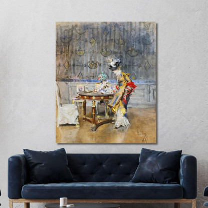 La Lettera Giovanni Boldini gbd86 quadro stampato su tela