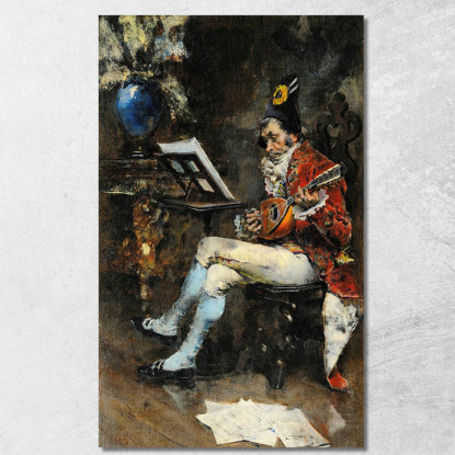 Il Musicista Giovanni Boldini gbd87 quadro stampato su tela