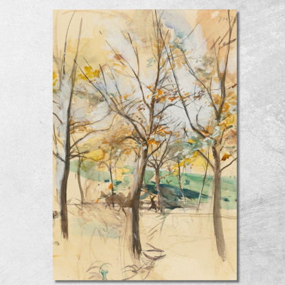 Alberi Nel Bois De Boulogne Giovanni Boldini gbd88 quadro stampato su tela