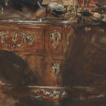 Vista Di Un Interno Con Un Comò Luigi Xv Giovanni Boldini gbd89 quadro stampato su tela