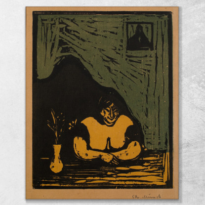 La Grassa Prostituta Edvard Munch em321 quadro stampato su tela