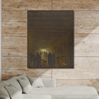 Corridoio Della Prigione Di Saint-Lazare Hubert Robert hrb30 quadro stampato su tela