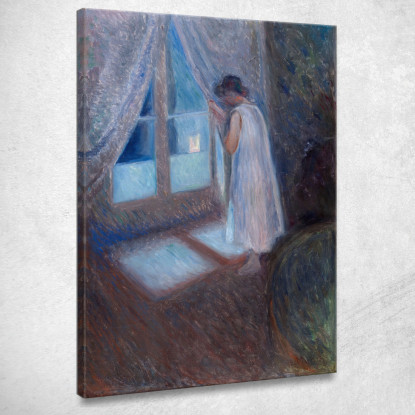 La Ragazza Alla Finestra Edvard Munch em326 quadro stampato su tela