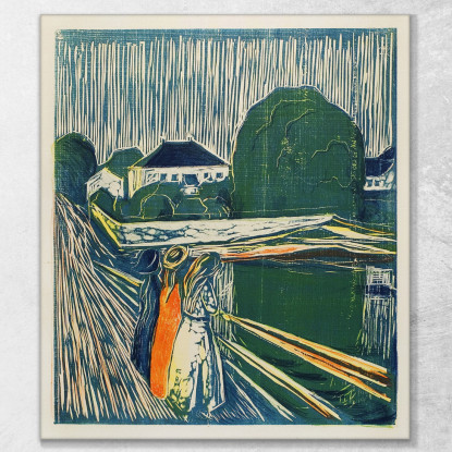 Le Ragazze Sul Ponte 1918 Edvard Munch em327 quadro stampato su tela