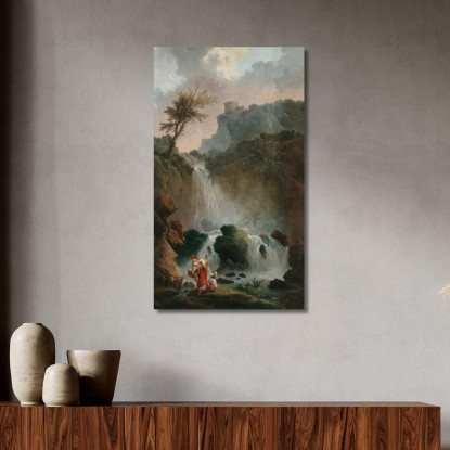 A Cascata Hubert Robert hrb47 quadro stampato su tela