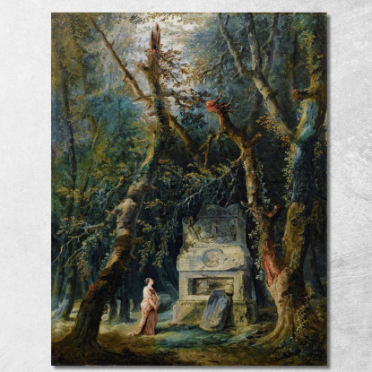 La Passeggiata Solitaria Hubert Robert hrb55 quadro stampato su tela