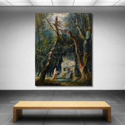 La Passeggiata Solitaria Hubert Robert hrb55 quadro stampato su tela