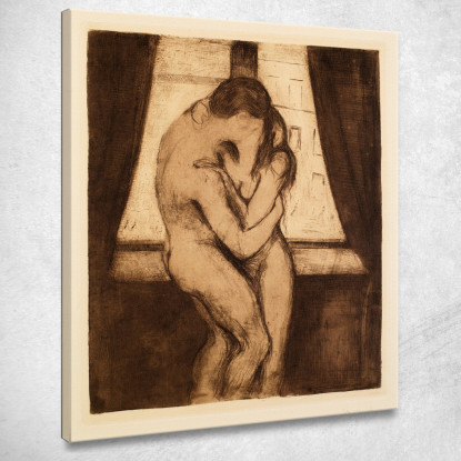 Il Bacio 2 Edvard Munch em331 quadro stampato su tela