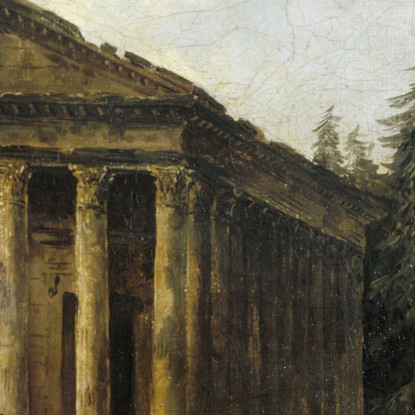 L'Antico Tempio Hubert Robert hrb68 quadro stampato su tela