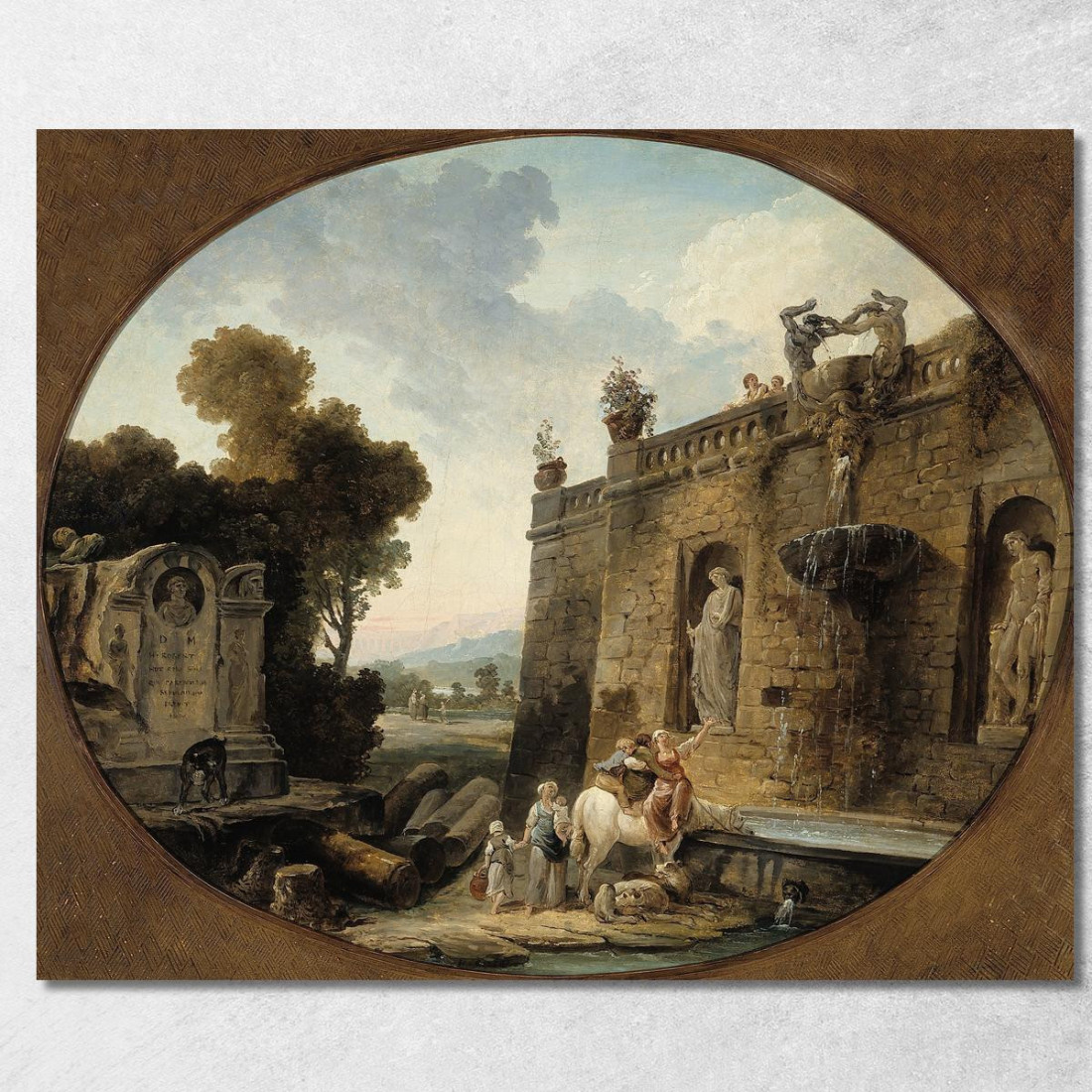 Il Trogolo Hubert Robert hrb70 quadro stampato su tela