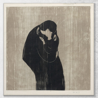 Il Bacio Iv Edvard Munch em332 quadro stampato su tela