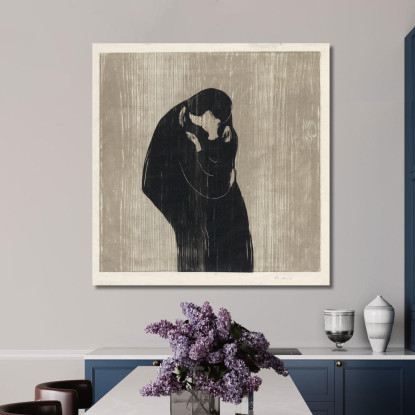 Il Bacio Iv Edvard Munch em332 quadro stampato su tela