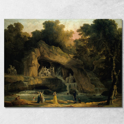 Le Terme Di Apollo A Versailles Hubert Robert hrb92 quadro stampato su tela