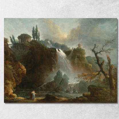 Le Cascate Di Tivoli Hubert Robert hrb93 quadro stampato su tela