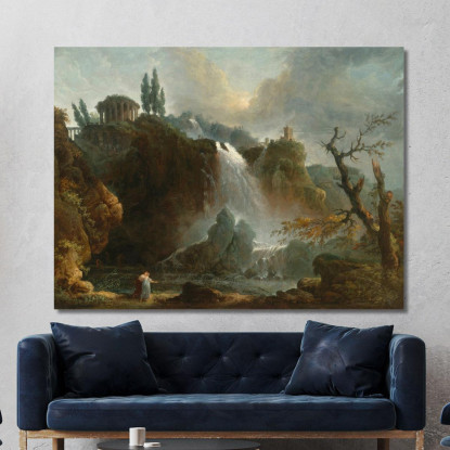 Le Cascate Di Tivoli Hubert Robert hrb93 quadro stampato su tela