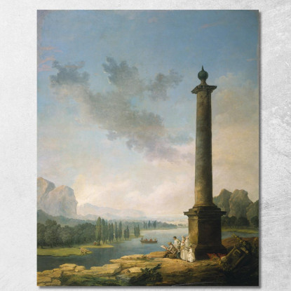 La Colonna Hubert Robert hrb94 quadro stampato su tela