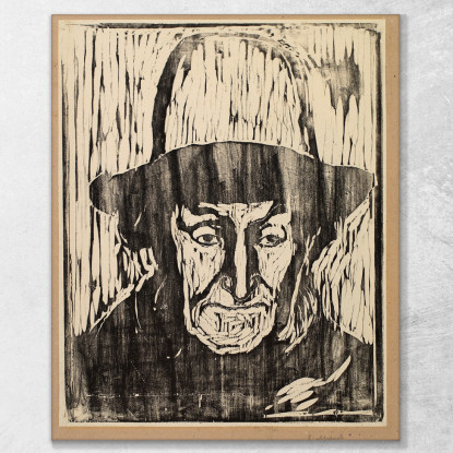 Il Vecchio Pescatore Edvard Munch em337 quadro stampato su tela