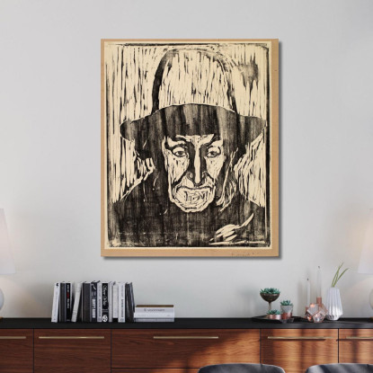 Il Vecchio Pescatore Edvard Munch em337 quadro stampato su tela