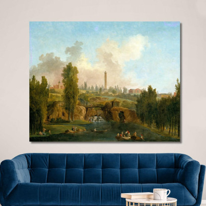 Vista Del Parco Di Méréville Hubert Robert hrb123 quadro stampato su tela