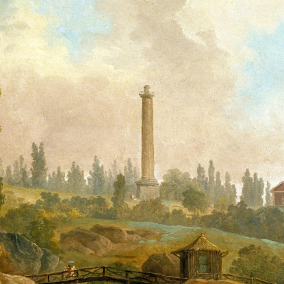 Vista Del Parco Di Méréville Hubert Robert hrb123 quadro stampato su tela