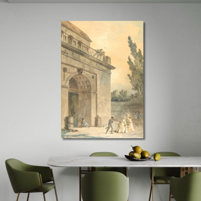 Visitatori Che Lasciano Una Prigione Hubert Robert hrb125 quadro stampato su tela