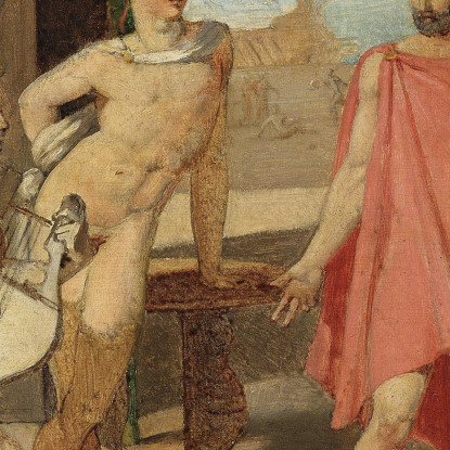 Achille Riceve Nella Sua Tenda Gli Inviati Di Agamennone Jean Auguste Dominique Ingres jad2 quadro stampato su tela