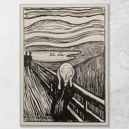 L'Urlo Edvard Munch em340 quadro stampato su tela