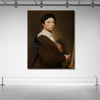 Autoritratto A Ventiquattro Anni Jean Auguste Dominique Ingres jad8 quadro stampato su tela