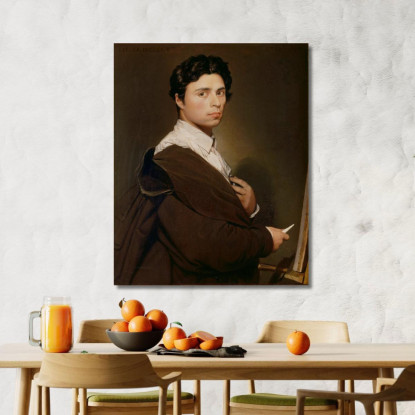 Autoritratto A Ventiquattro Anni Jean Auguste Dominique Ingres jad8 quadro stampato su tela