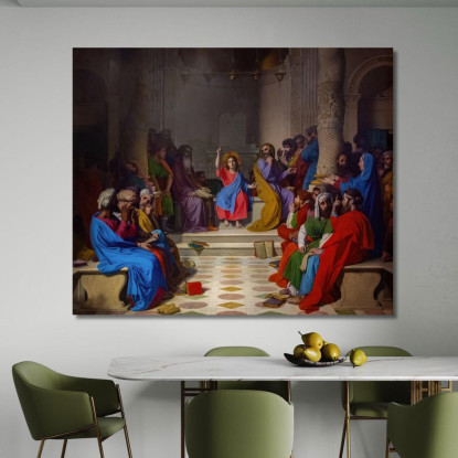 Gesù Tra I Dottori Jean Auguste Dominique Ingres jad14 quadro stampato su tela