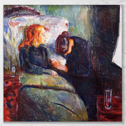 Il Bambino Malato Edvard Munch em342 quadro stampato su tela