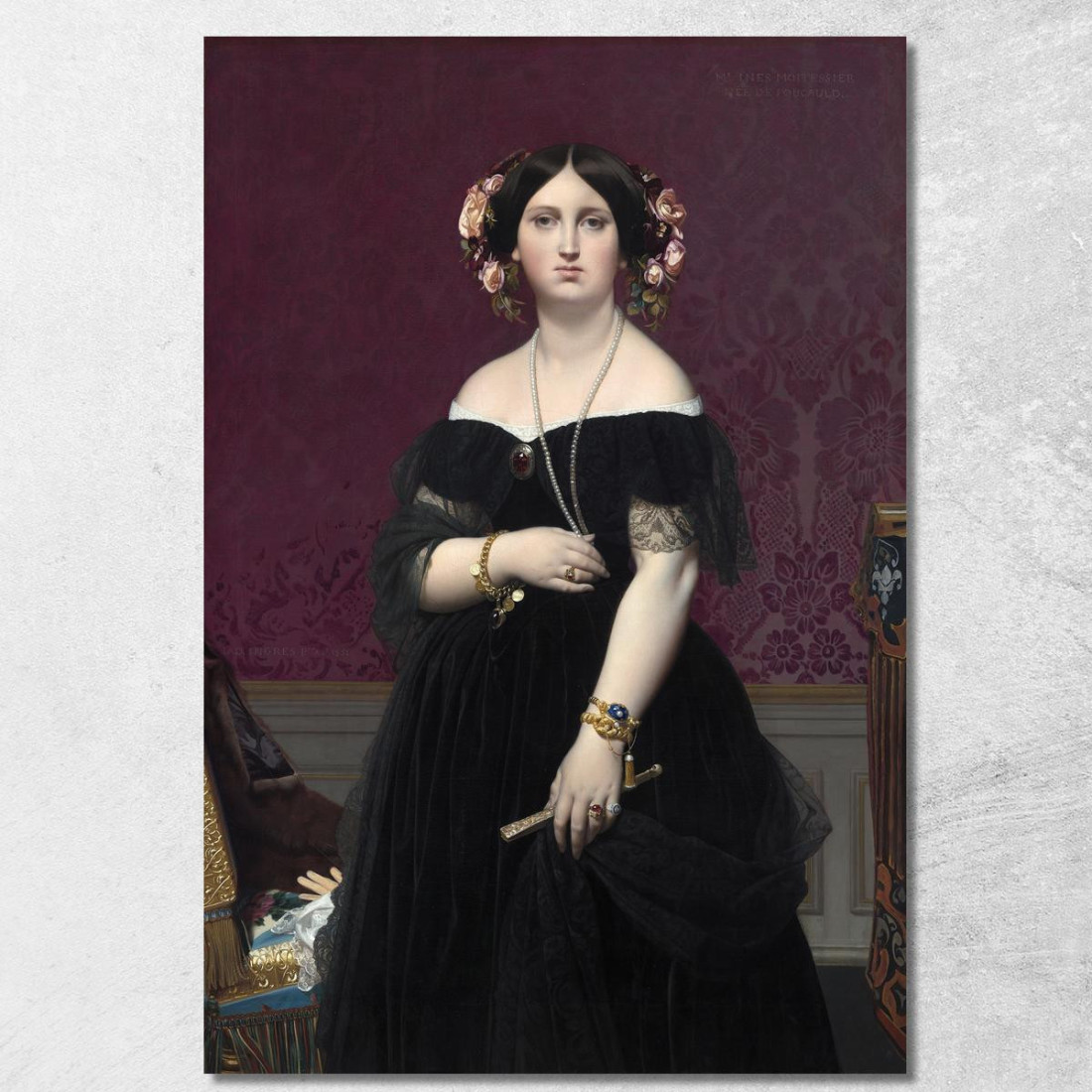 La Signora Moitessier Jean Auguste Dominique Ingres jad21 quadro stampato su tela