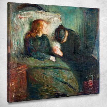 La Ragazza Malata Edvard Munch em343 quadro stampato su tela