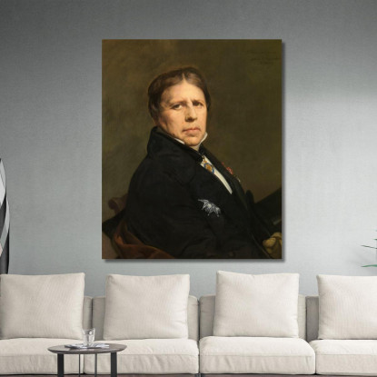Autoritratto Jean Auguste Dominique Ingres jad38 quadro stampato su tela