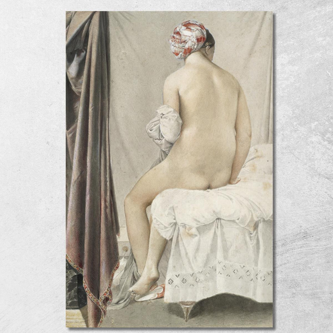 Il Bagnante Jean Auguste Dominique Ingres jad42 quadro stampato su tela