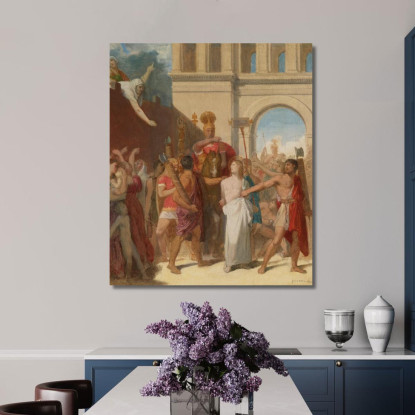 Il Martirio Di San Sinforiano Jean Auguste Dominique Ingres jad46 quadro stampato su tela
