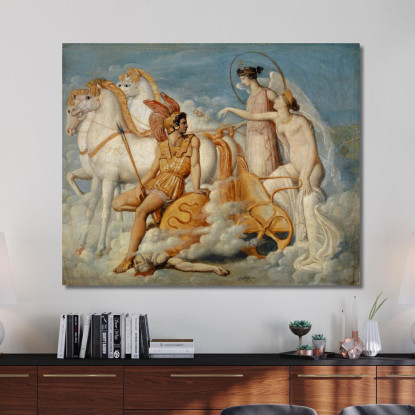 Venere Ferita Da Diomede Torna All'Olimpo Jean Auguste Dominique Ingres jad50 quadro stampato su tela