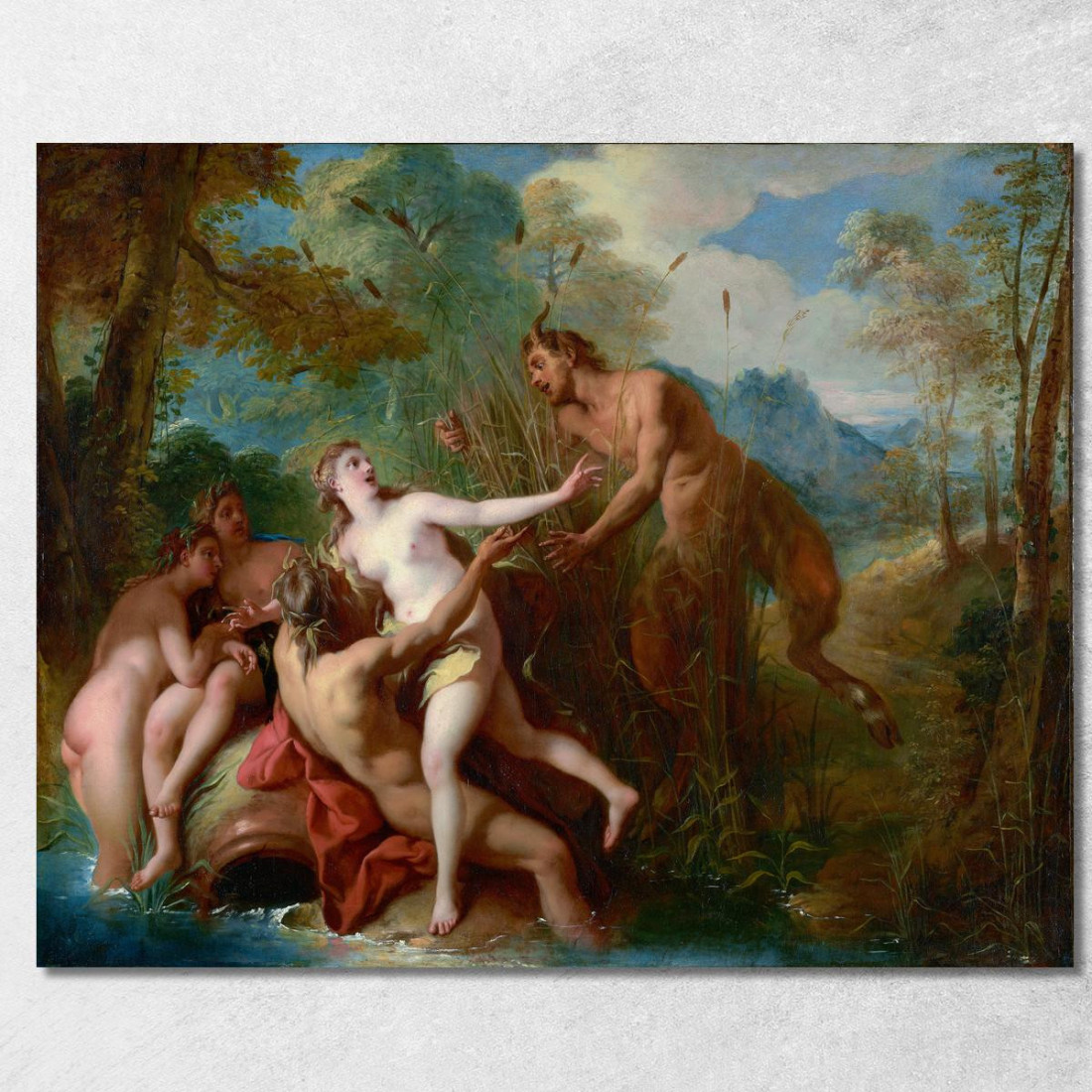 Pan E Siringa 2 Jean-François de Troy jft17 quadro stampato su tela