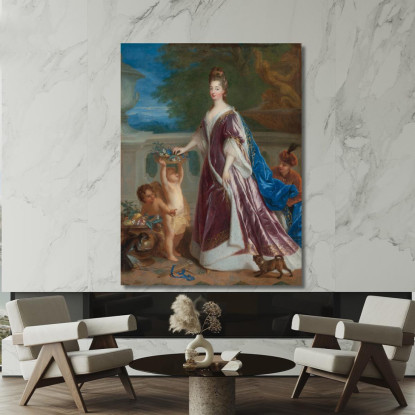 Ritratto Di Elisabetta-Carlotta Di Baviera La Principessa Palatina Jean-François de Troy jft23 quadro stampato su tela