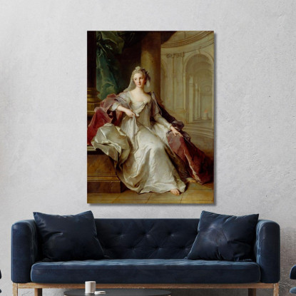 Madame Henriette De France Come Vergine Vestale Jean-Marc Nattier jmn7 quadro stampato su tela