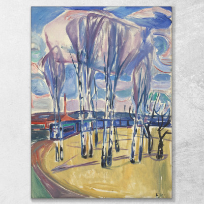 Il Circuito Del Tram A Skøyen Edvard Munch em353 quadro stampato su tela