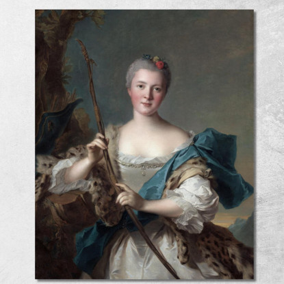 Ritratto Di Una Donna Come Diana Jean-Marc Nattier jmn20 quadro stampato su tela